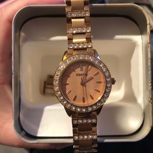 Women’s Fossil watch rose gold